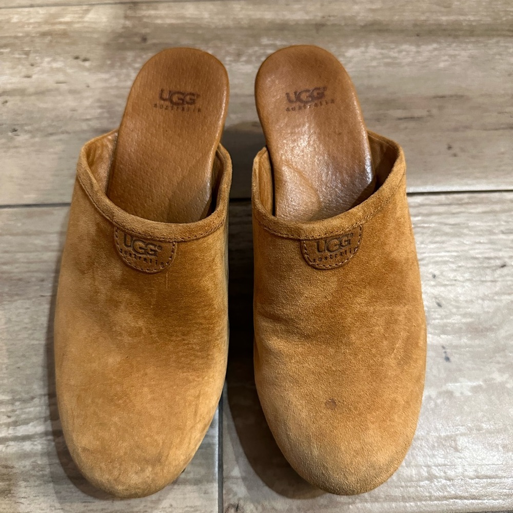 UGG Wooden Leather Clogs